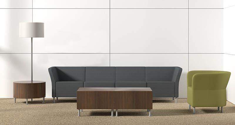 Hon Flock Reception Seating