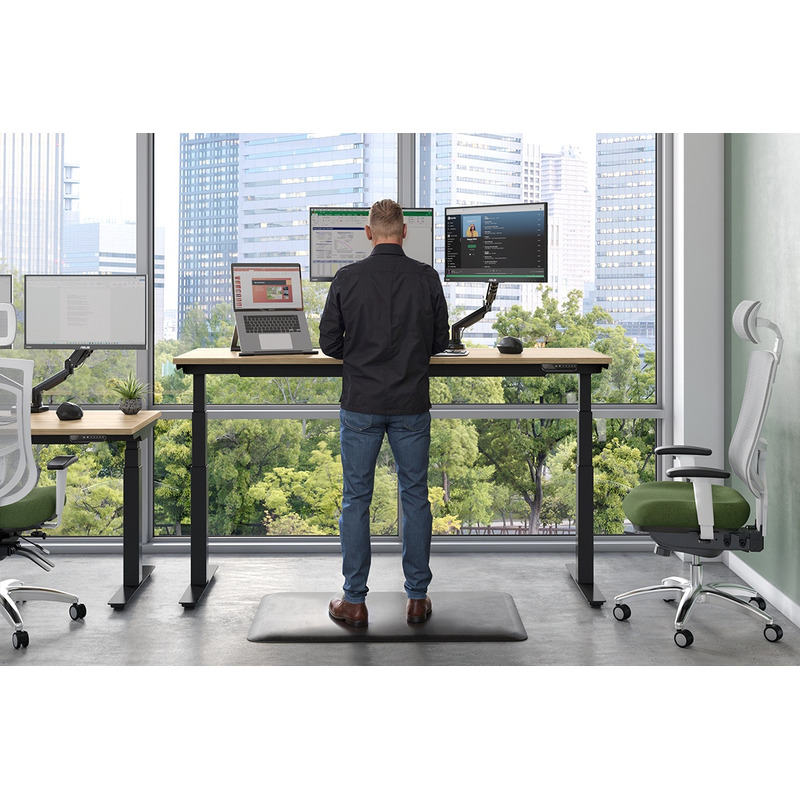 72" x 30" Dual-Monitor Sit-Stand Desk