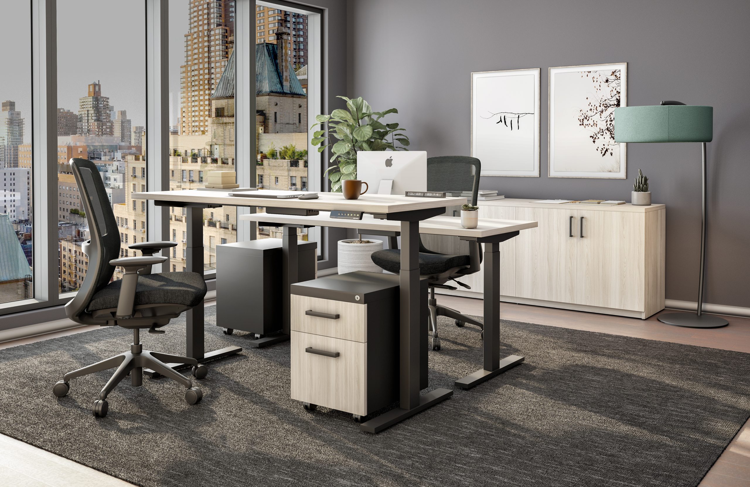 Rectangular Sit-Stand Desk