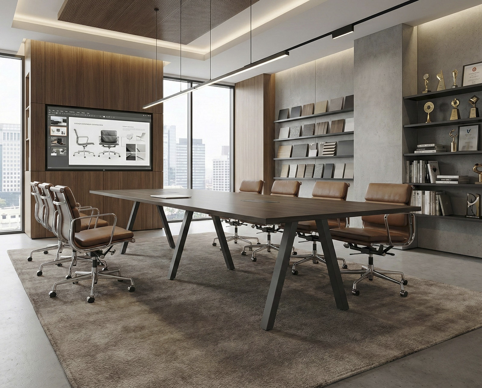 Angled Leg Conference Table