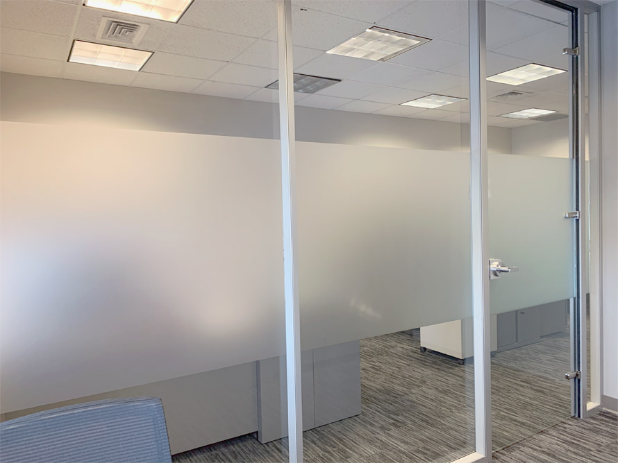 Aluminum-Framed Glass Office Wall