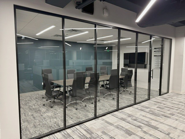 Black-Framed Conference Room Wall