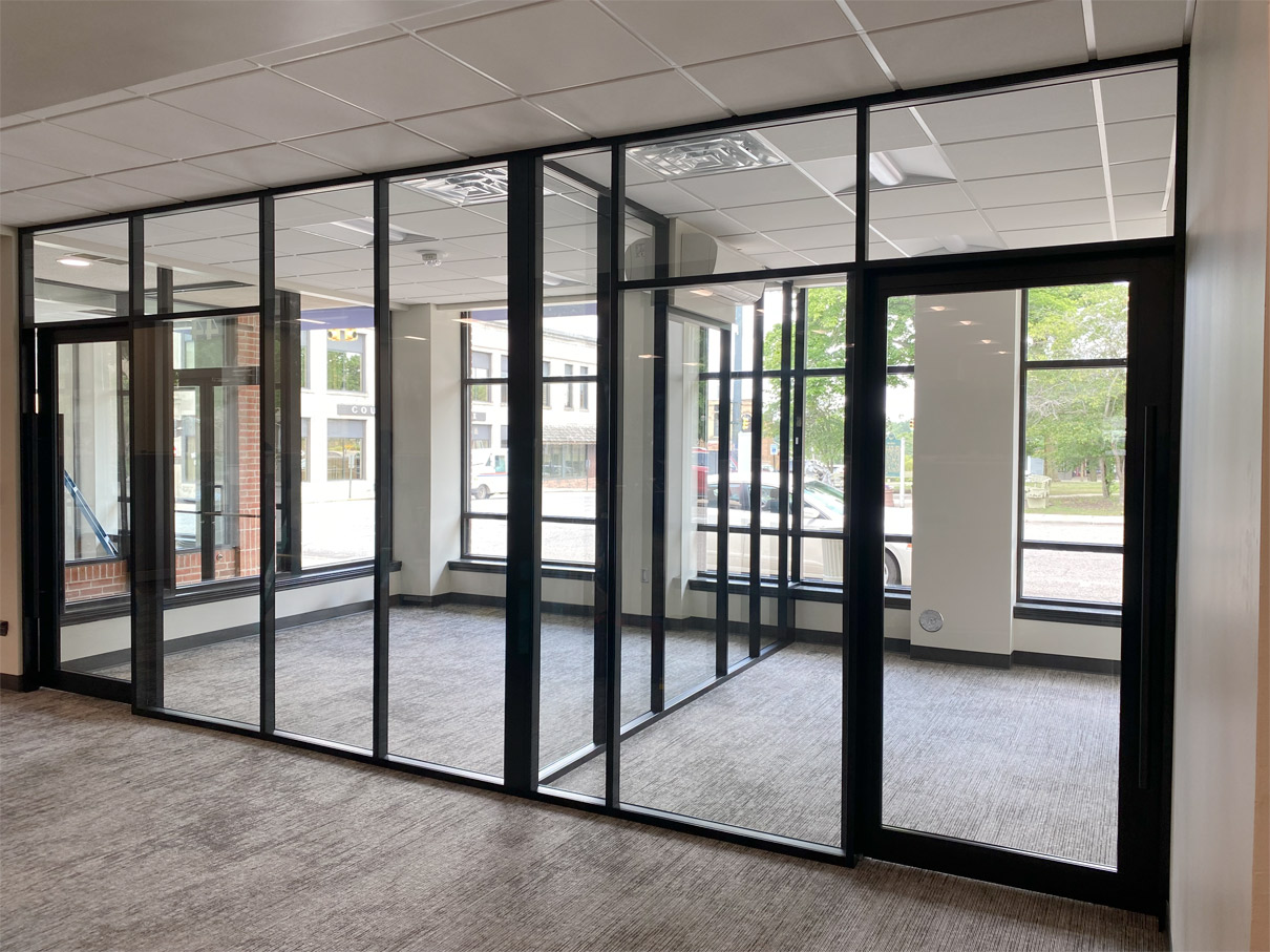 Black-Framed Glass Wall