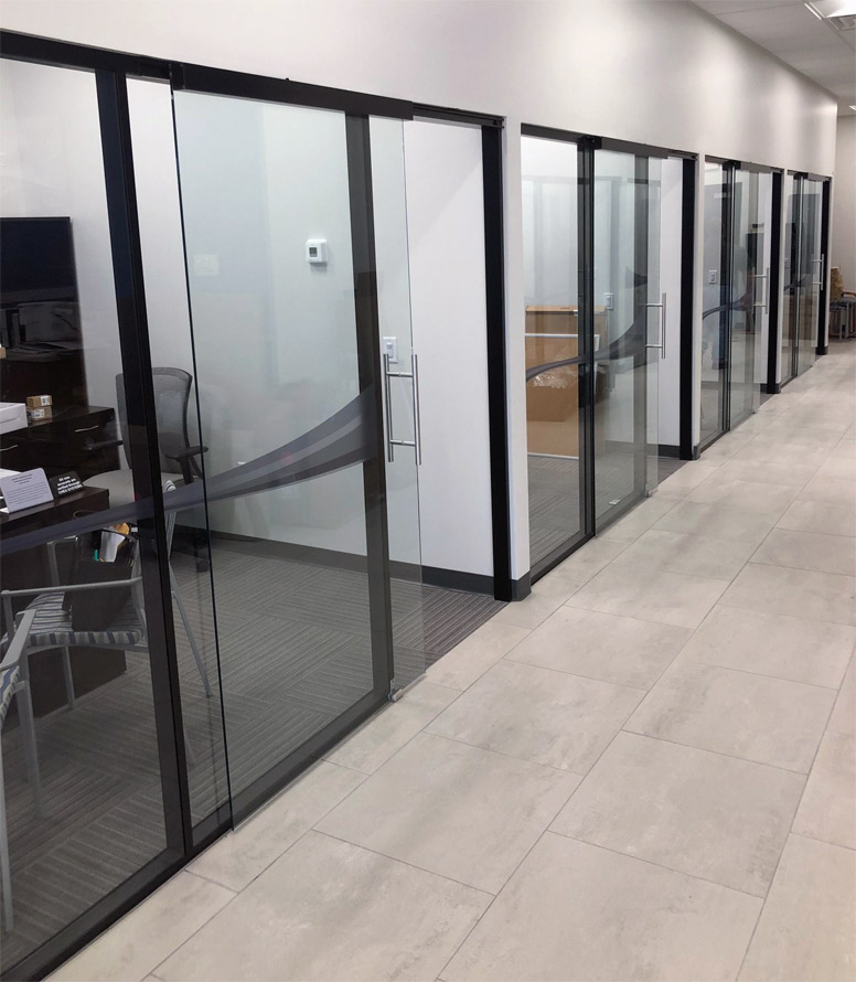 Sliding Glass Office Fronts